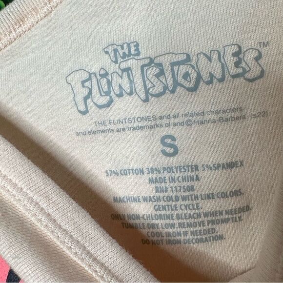 Flintstones Bamm Bamm Pebbles Graphic One Shoulder Top Sz S - Picture 4 of 5